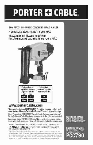 Porter Cable 18 Gauge Brad Nailer 20v Manual-page_pdf